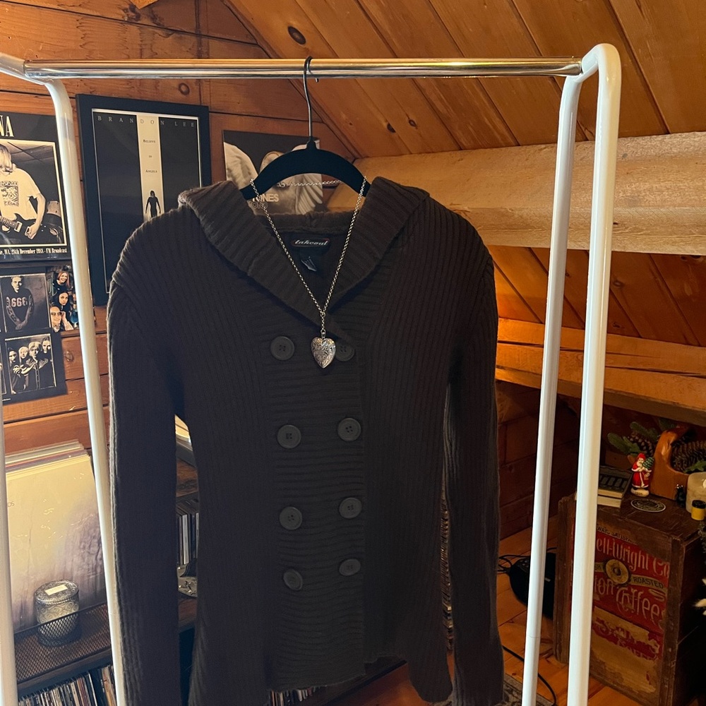 Takeout Brown Women's Sweater Cardigan